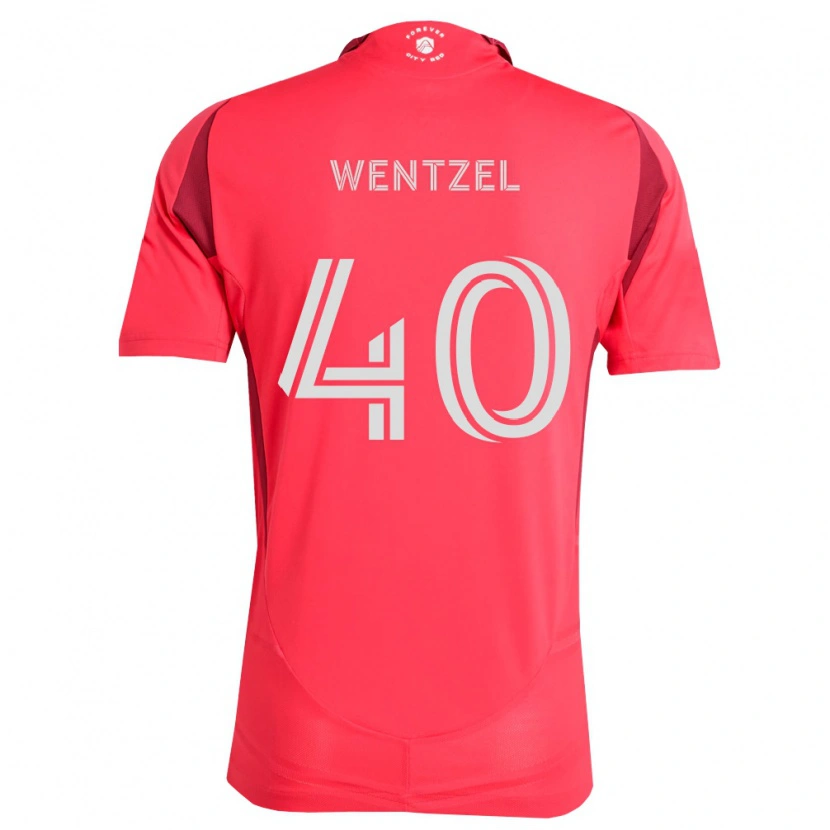 Danxen Uomo Maglia Michael Wentzel #40 Magenta Bianco Kit Gara Home 2026/27 Maglietta
