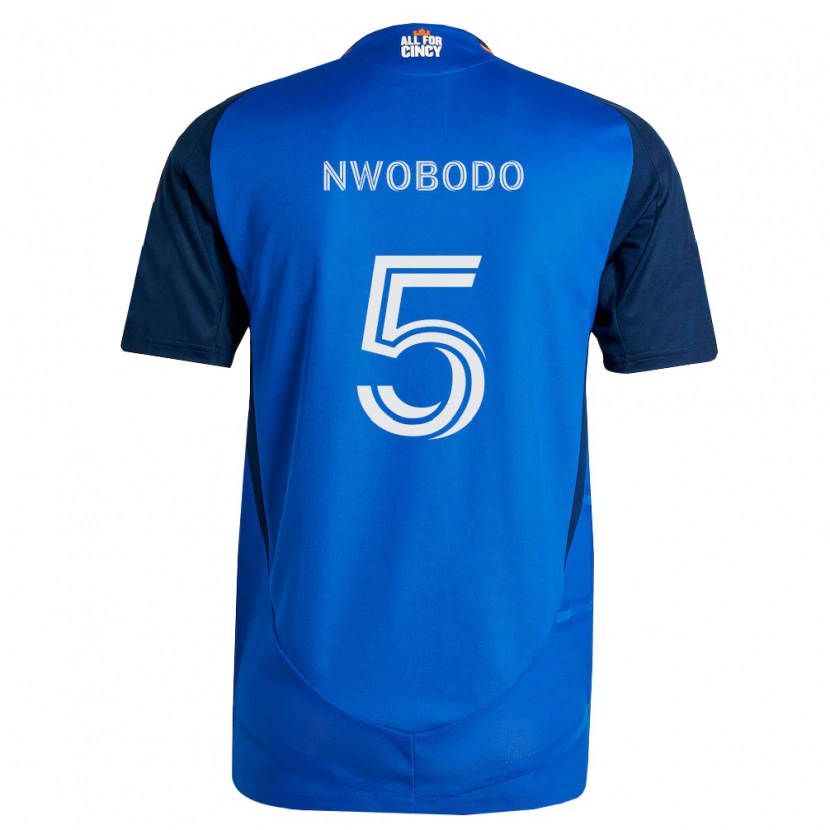 Danxen Uomo Maglia Obinna Nwobodo #5 Blu Reale Arancio Kit Gara Home 2026/27 Maglietta