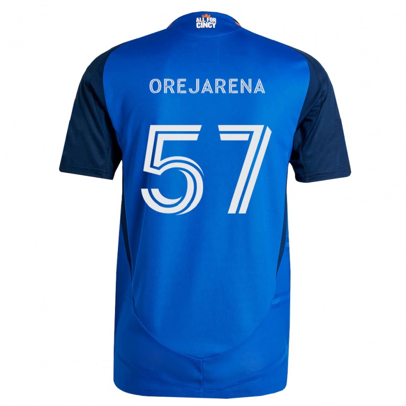 Danxen Uomo Maglia Leo Orejarena #57 Blu Reale Arancio Kit Gara Home 2026/27 Maglietta