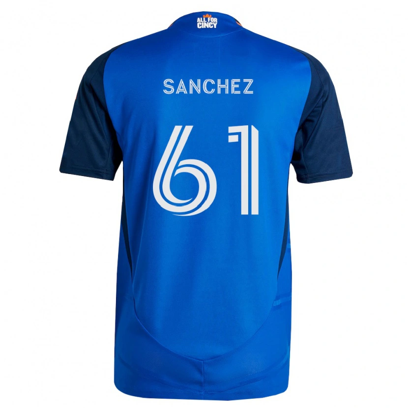 Danxen Uomo Maglia Santiago Sanchez #61 Blu Reale Arancio Kit Gara Home 2026/27 Maglietta