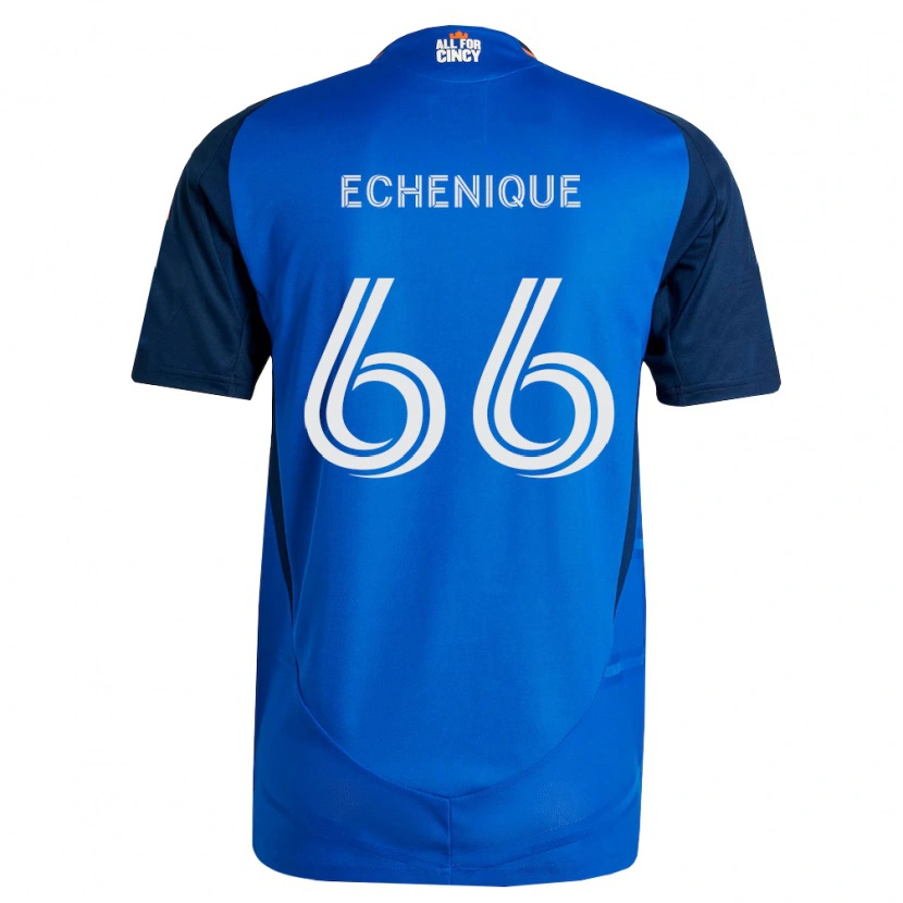 Danxen Uomo Maglia Ender Echenique #66 Blu Reale Arancio Kit Gara Home 2026/27 Maglietta