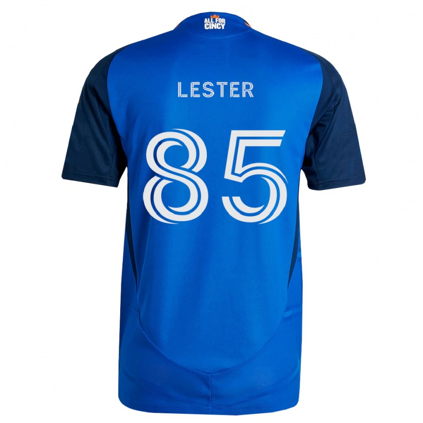 Danxen Uomo Maglia Dominick Lester #85 Blu Reale Arancio Kit Gara Home 2026/27 Maglietta