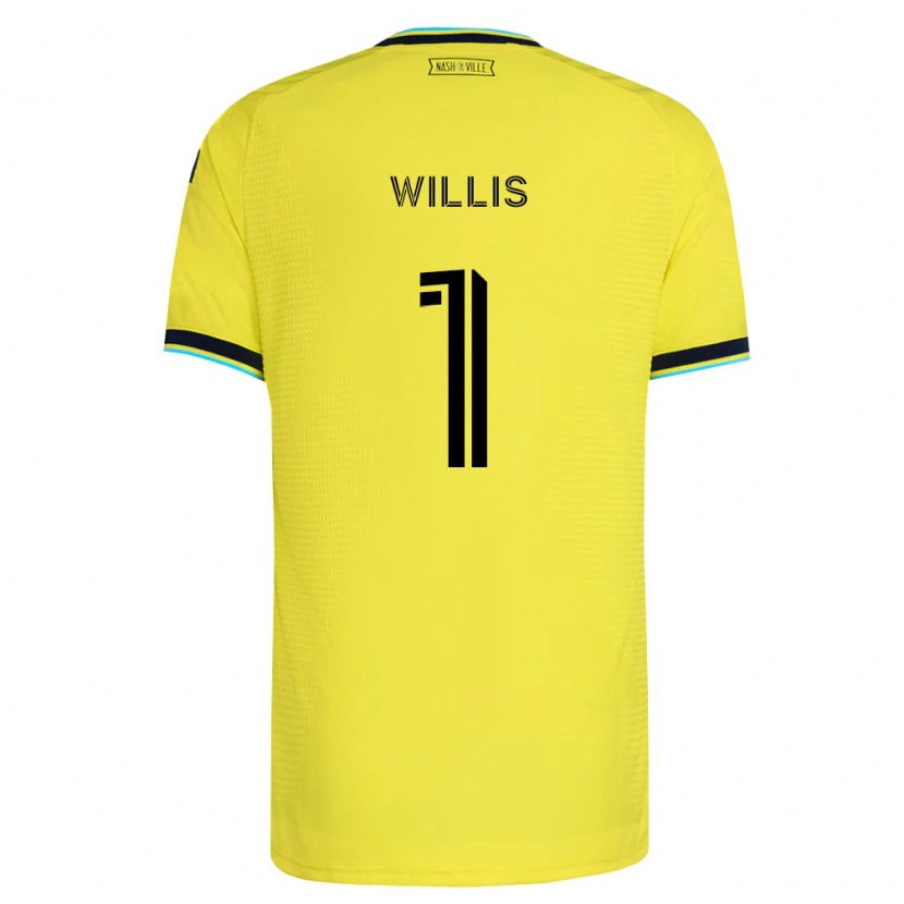 Danxen Uomo Maglia Joe Willis #1 Giallo Brillante Blu Navy Kit Gara Home 2026/27 Maglietta