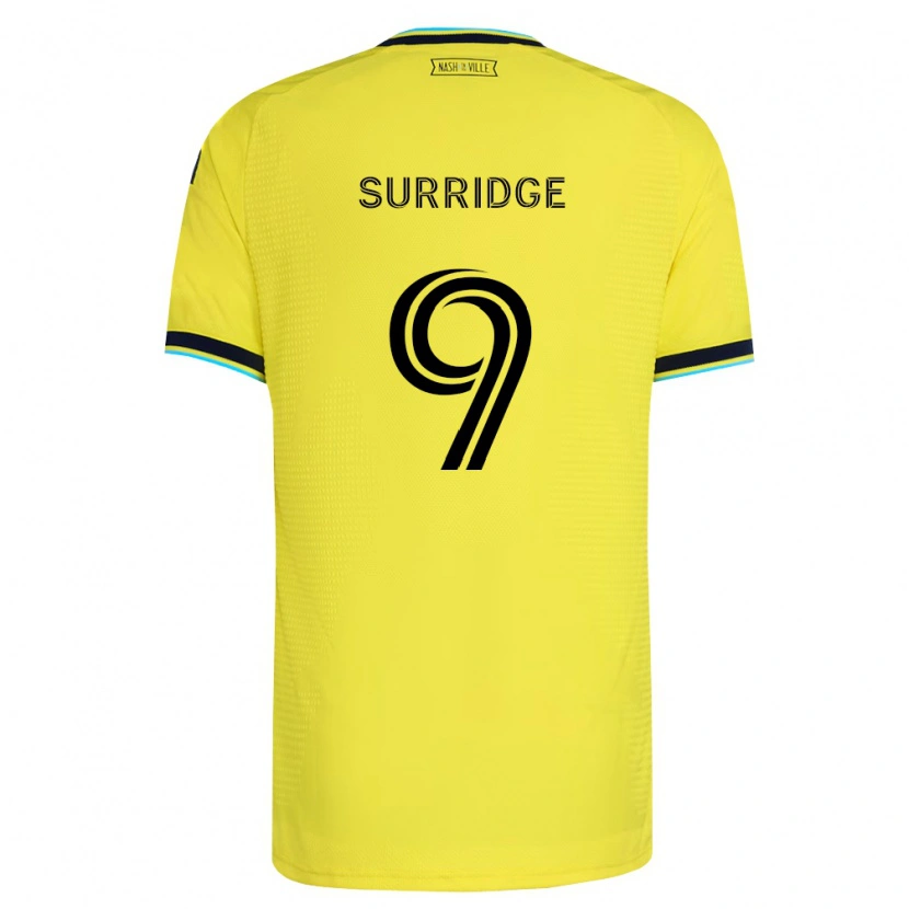 Danxen Uomo Maglia Sam Surridge #9 Giallo Brillante Blu Navy Kit Gara Home 2026/27 Maglietta