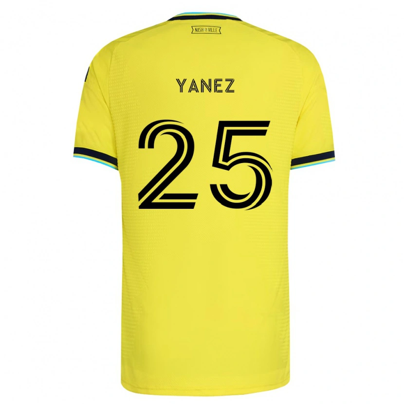 Danxen Uomo Maglia Zidane Yáñez #25 Giallo Brillante Blu Navy Kit Gara Home 2026/27 Maglietta