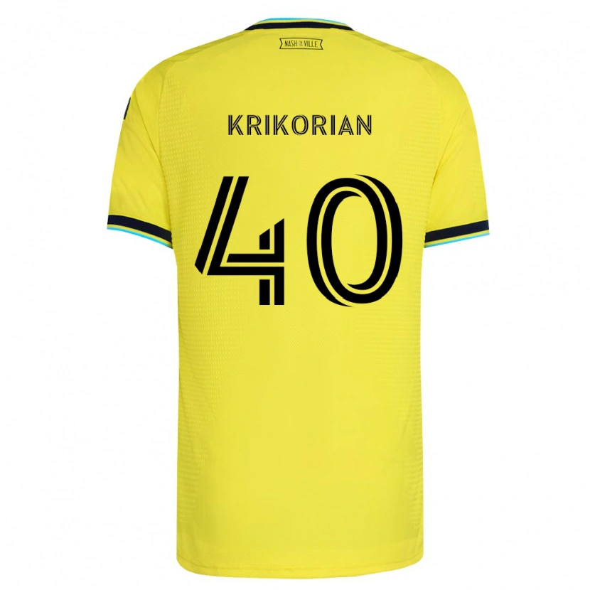 Danxen Uomo Maglia Andre Krikorian #40 Giallo Brillante Blu Navy Kit Gara Home 2026/27 Maglietta