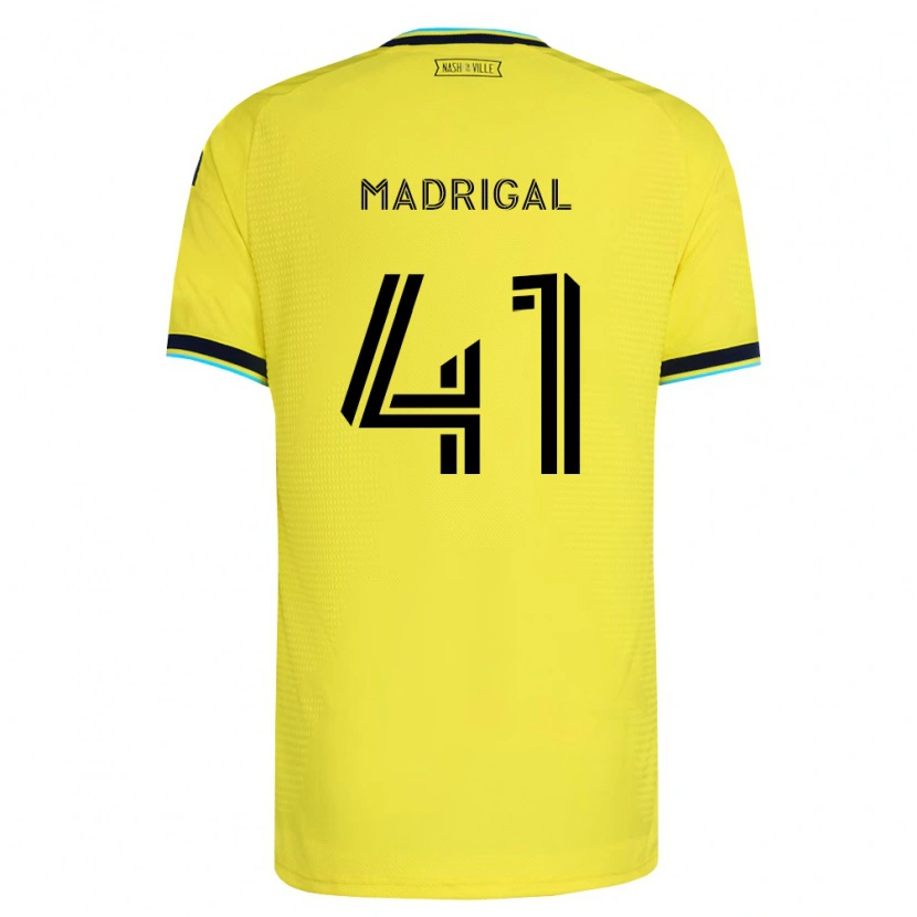 Danxen Uomo Maglia Warren Madrigal #41 Giallo Brillante Blu Navy Kit Gara Home 2026/27 Maglietta