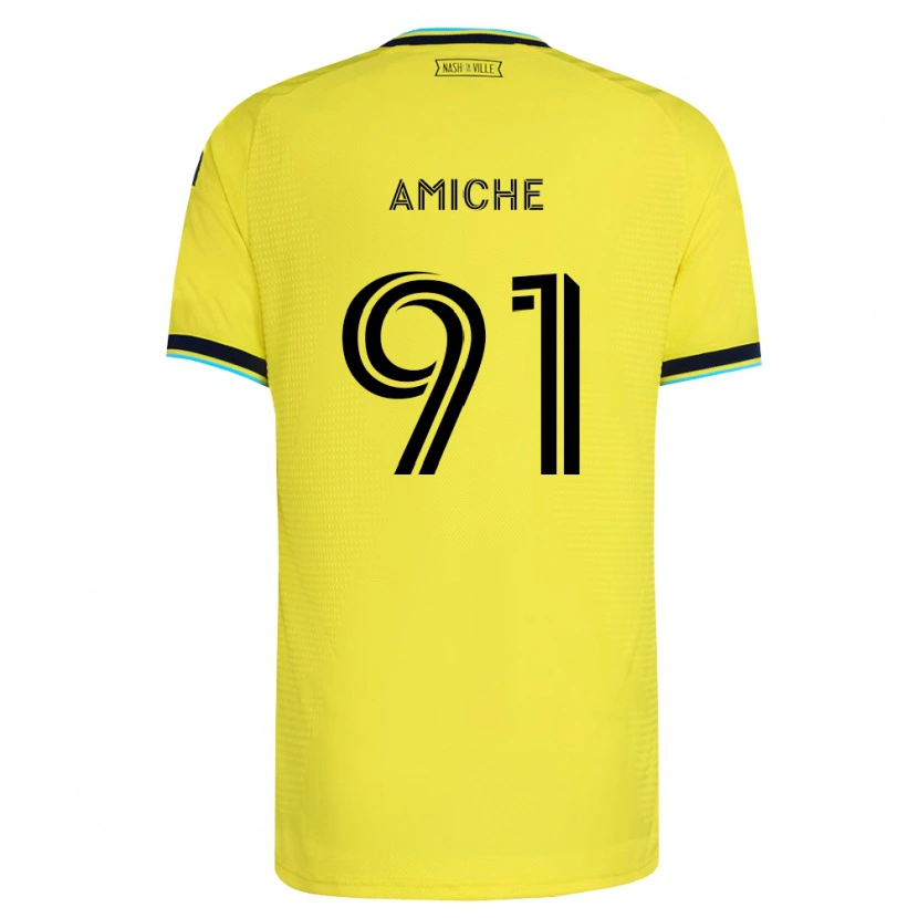 Danxen Uomo Maglia Kemy Amiche #91 Giallo Brillante Blu Navy Kit Gara Home 2026/27 Maglietta