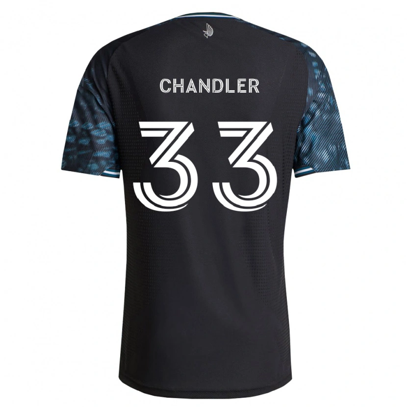 Danxen Uomo Maglia Kieran Chandler #33 Bianco Nero Kit Gara Home 2026/27 Maglietta