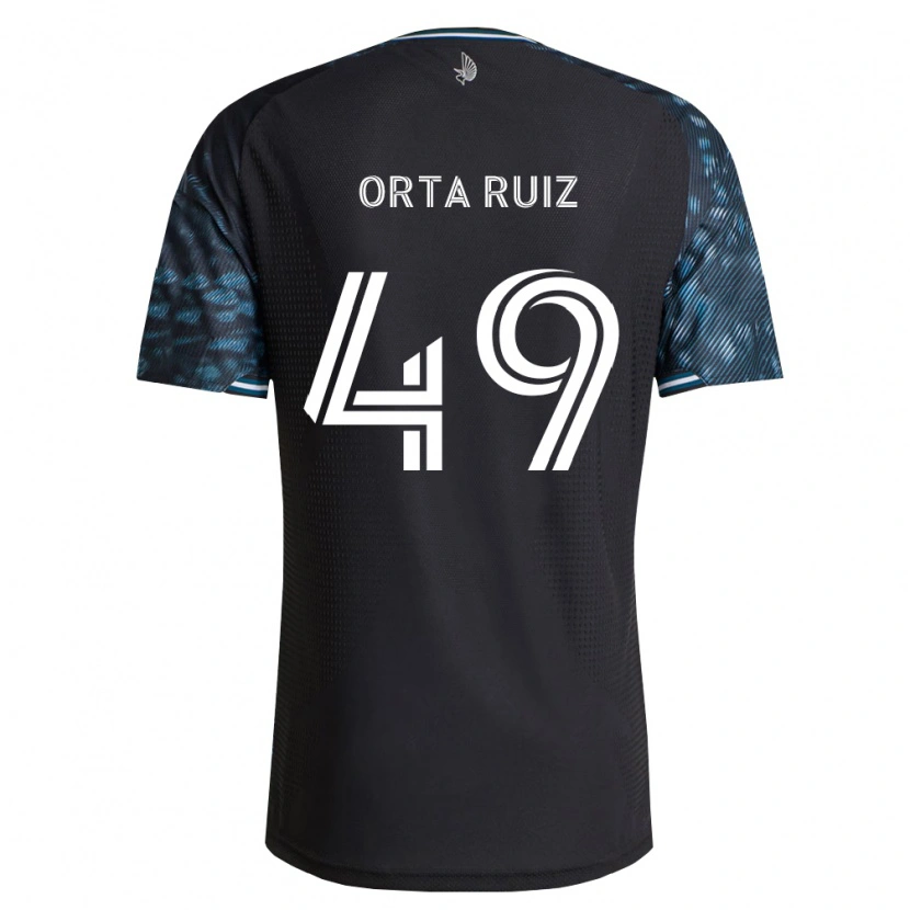 Danxen Uomo Maglia Jose Orta Ruiz #49 Bianco Nero Kit Gara Home 2026/27 Maglietta