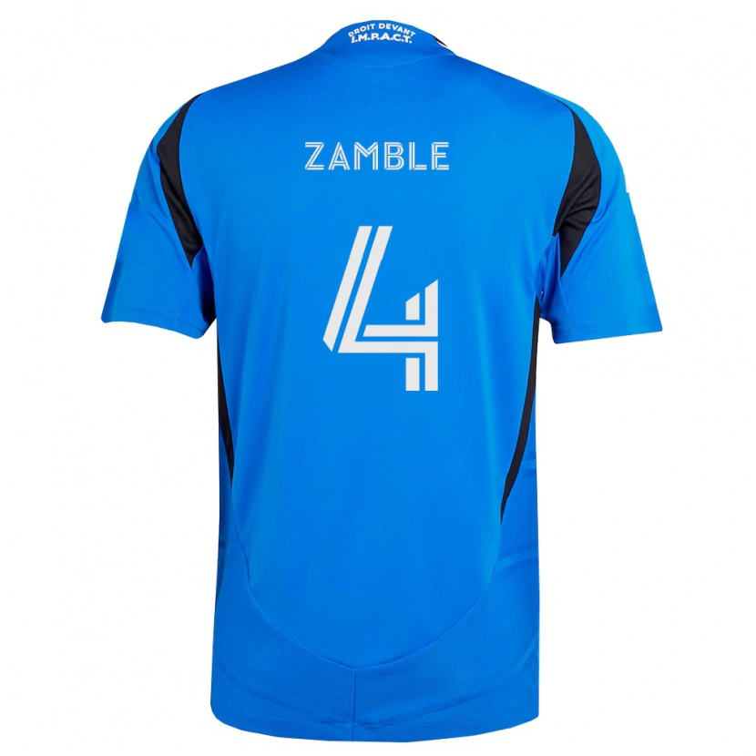 Danxen Uomo Maglia Ulrich Zamble #4 Blu Bianco Nero Kit Gara Home 2026/27 Maglietta