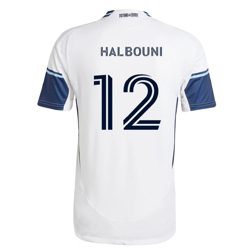 Danxen Uomo Maglia Belal Halbouni #12 Bianco Blu Reale Kit Gara Home 2026/27 Maglietta
