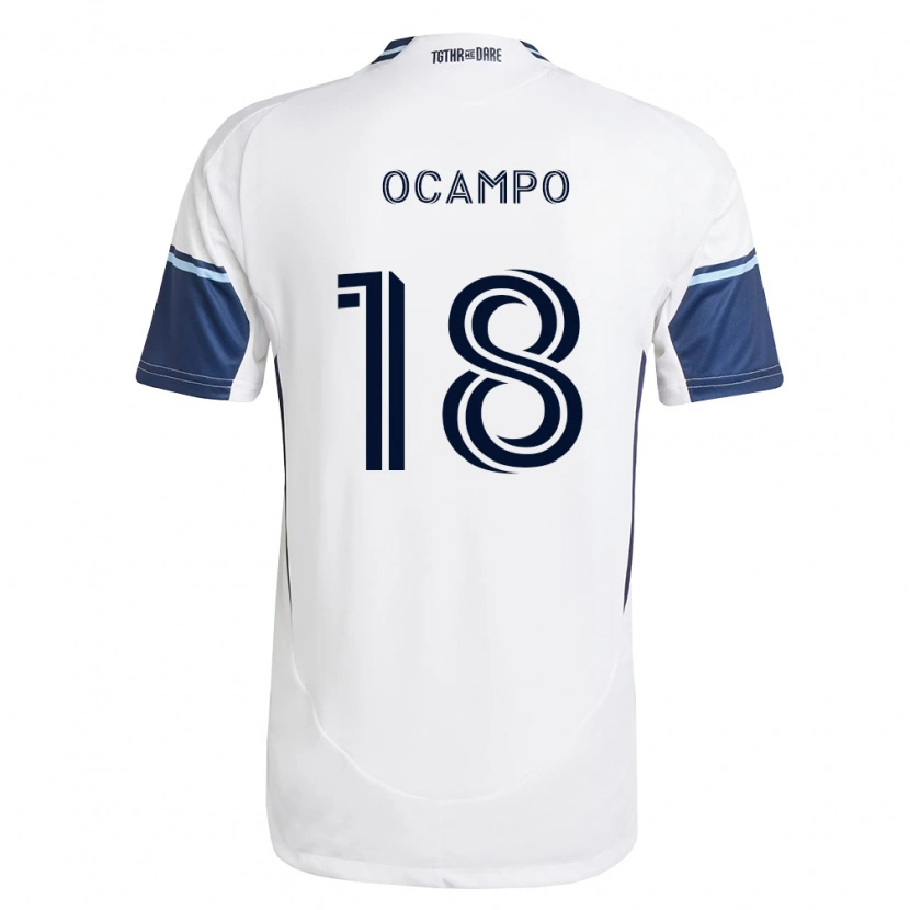 Danxen Uomo Maglia Édier Ocampo #18 Bianco Blu Reale Kit Gara Home 2026/27 Maglietta