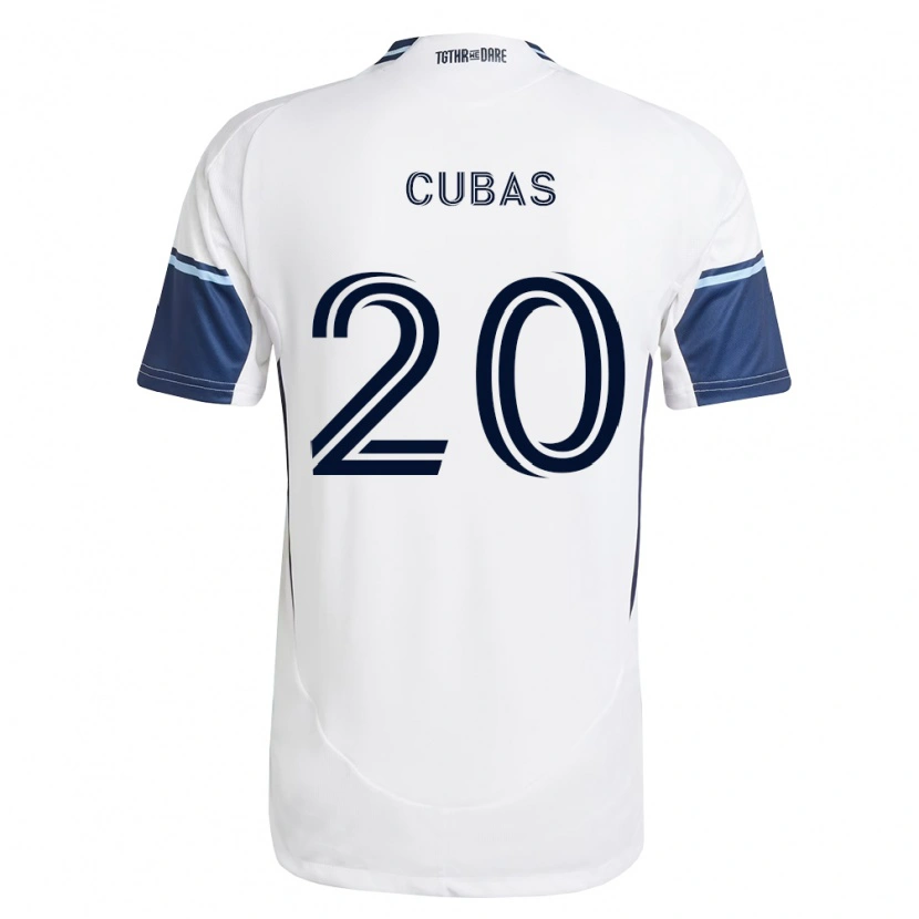 Danxen Uomo Maglia Andrés Cubas #20 Bianco Blu Reale Kit Gara Home 2026/27 Maglietta