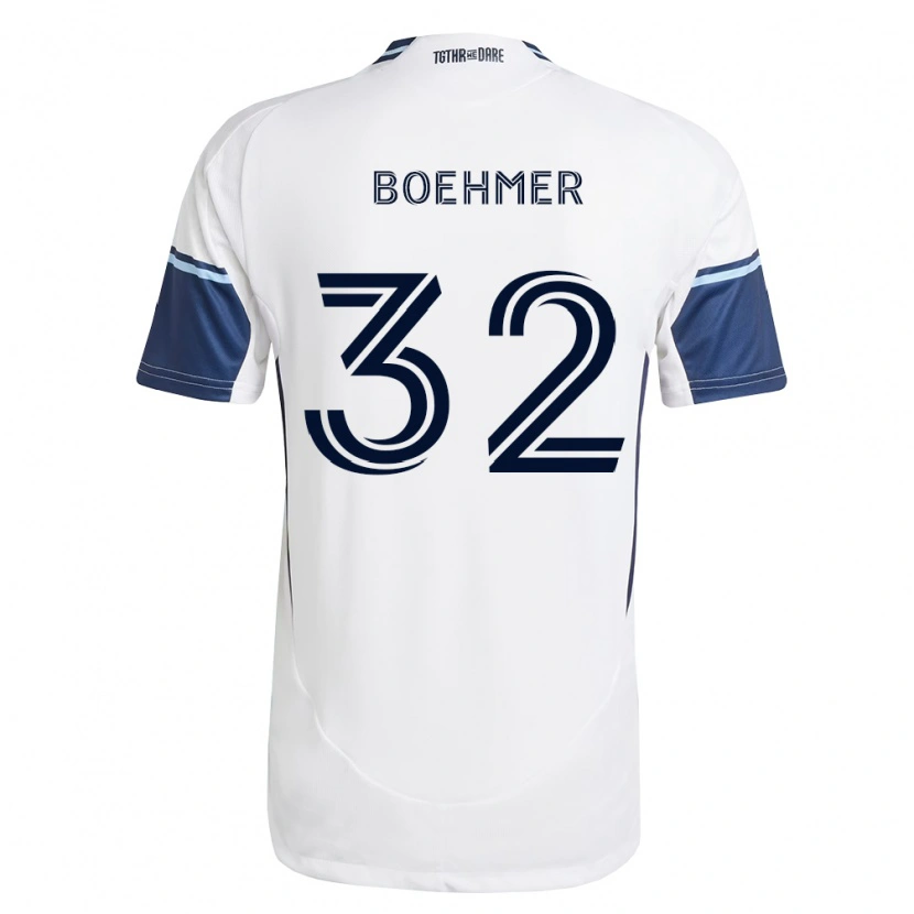 Danxen Uomo Maglia Isaac Boehmer #32 Bianco Blu Reale Kit Gara Home 2026/27 Maglietta