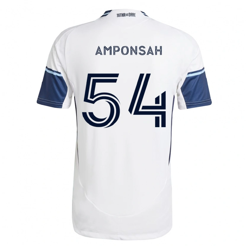 Danxen Uomo Maglia Prince Amponsah #54 Bianco Blu Reale Kit Gara Home 2026/27 Maglietta