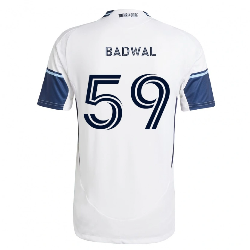 Danxen Uomo Maglia Jeevan Badwal #59 Bianco Blu Reale Kit Gara Home 2026/27 Maglietta