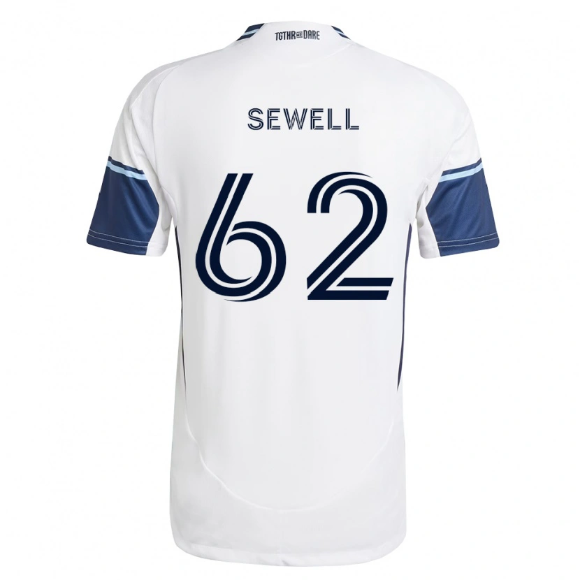 Danxen Uomo Maglia Ryder Sewell #62 Bianco Blu Reale Kit Gara Home 2026/27 Maglietta