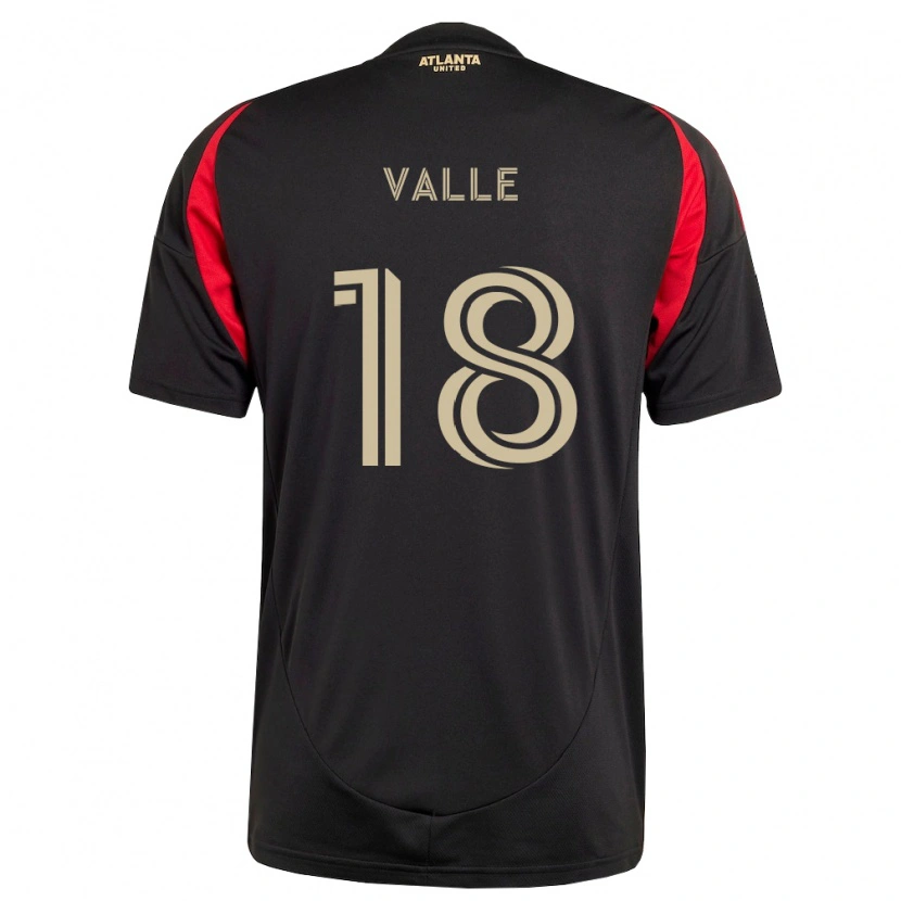 Danxen Uomo Maglia Daniel Valle #18 Nero Rosso Kit Gara Home 2026/27 Maglietta