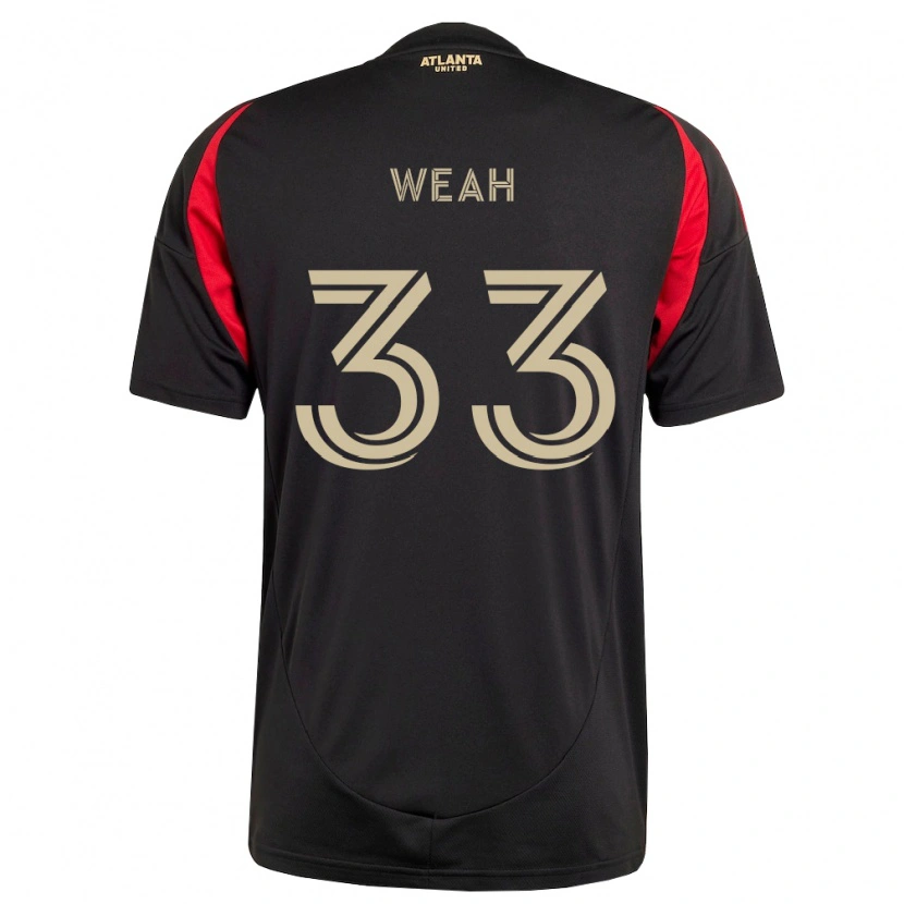 Danxen Uomo Maglia Patrick Weah #33 Nero Rosso Kit Gara Home 2026/27 Maglietta