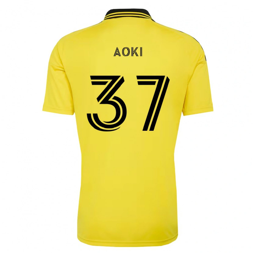 Danxen Uomo Maglia Rui Aoki #37 Giallo Nero Kit Gara Home 2026/27 Maglietta