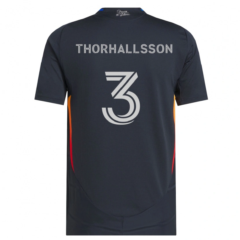 Danxen Uomo Maglia Dagur Dan Thórhallsson #3 Grigio Scuro Rosso Kit Gara Home 2026/27 Maglietta