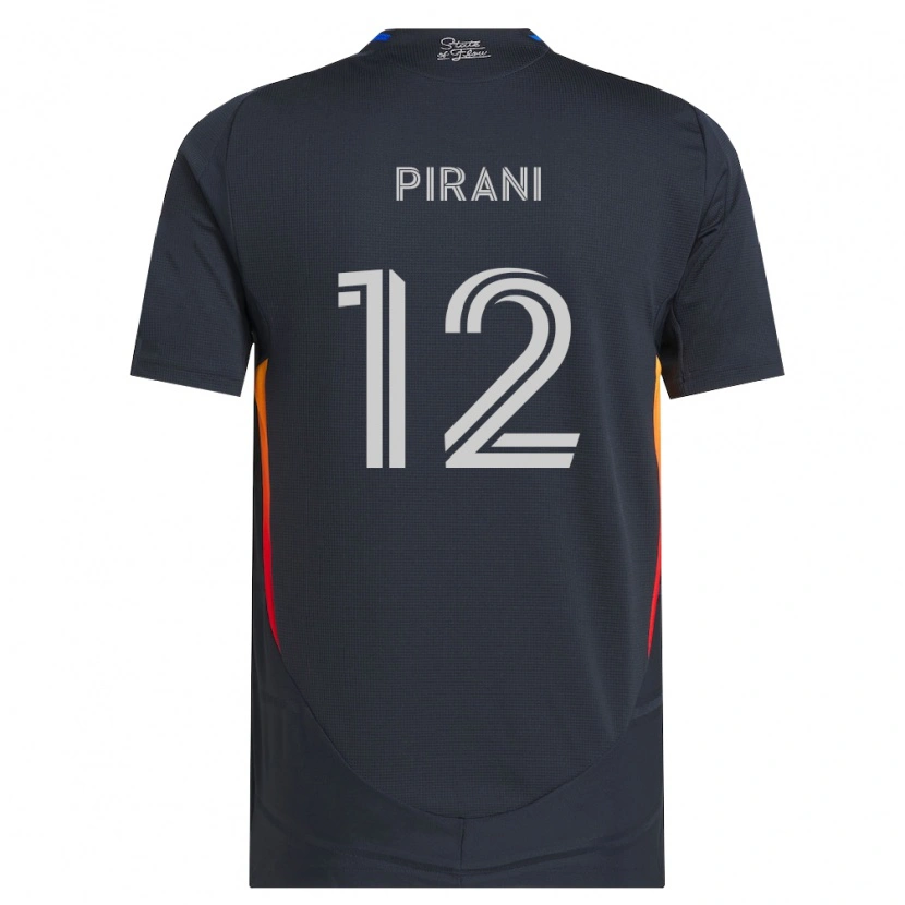 Danxen Uomo Maglia Gabriel Pirani #12 Grigio Scuro Rosso Kit Gara Home 2026/27 Maglietta