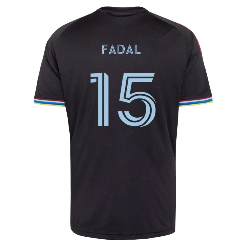 Danxen Uomo Maglia Ali Fadal #15 Nero Azzurro Kit Gara Home 2026/27 Maglietta