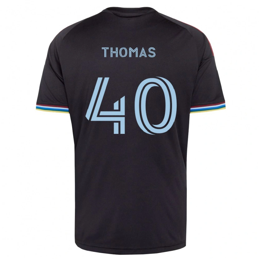 Danxen Uomo Maglia Kai Thomas #40 Nero Azzurro Kit Gara Home 2026/27 Maglietta