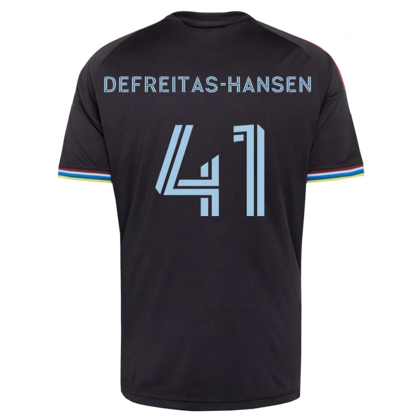 Danxen Uomo Maglia Nicolas Hansen #41 Nero Azzurro Kit Gara Home 2026/27 Maglietta