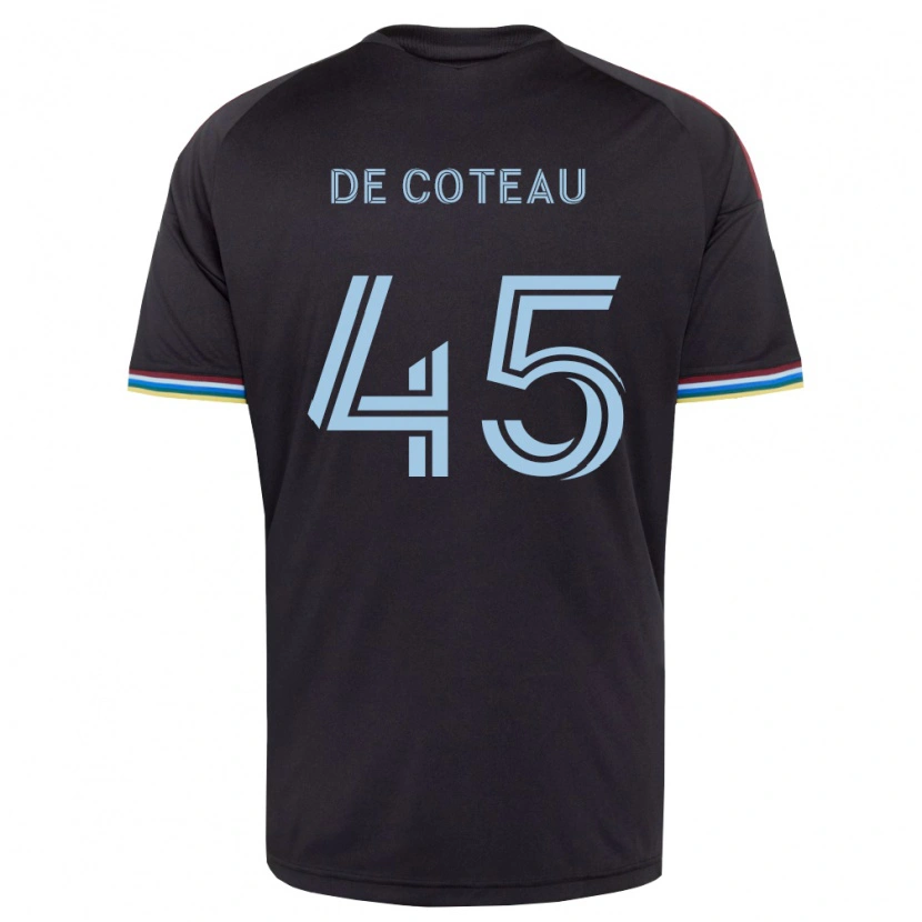 Danxen Uomo Maglia Jabari De Coteau #45 Nero Azzurro Kit Gara Home 2026/27 Maglietta