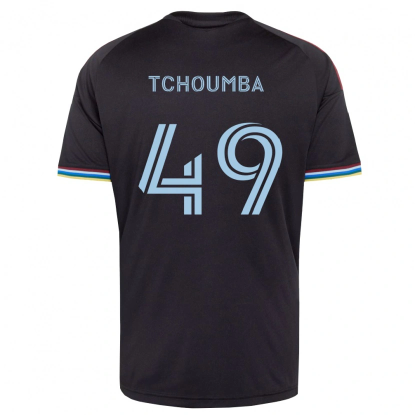 Danxen Uomo Maglia Nathan Tchoumba #49 Nero Azzurro Kit Gara Home 2026/27 Maglietta