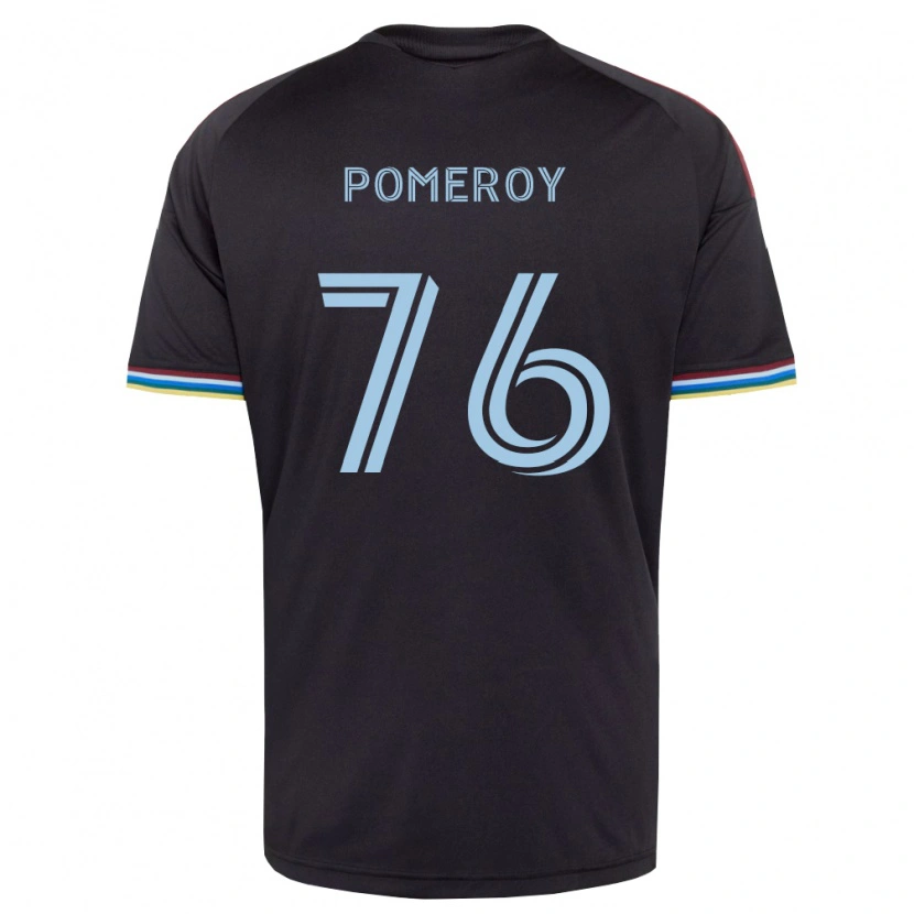 Danxen Uomo Maglia Jack Pomeroy #76 Nero Azzurro Kit Gara Home 2026/27 Maglietta