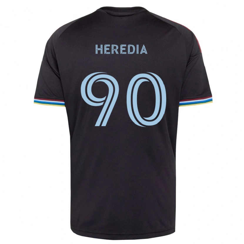 Danxen Uomo Maglia Edgar Heredia #90 Nero Azzurro Kit Gara Home 2026/27 Maglietta