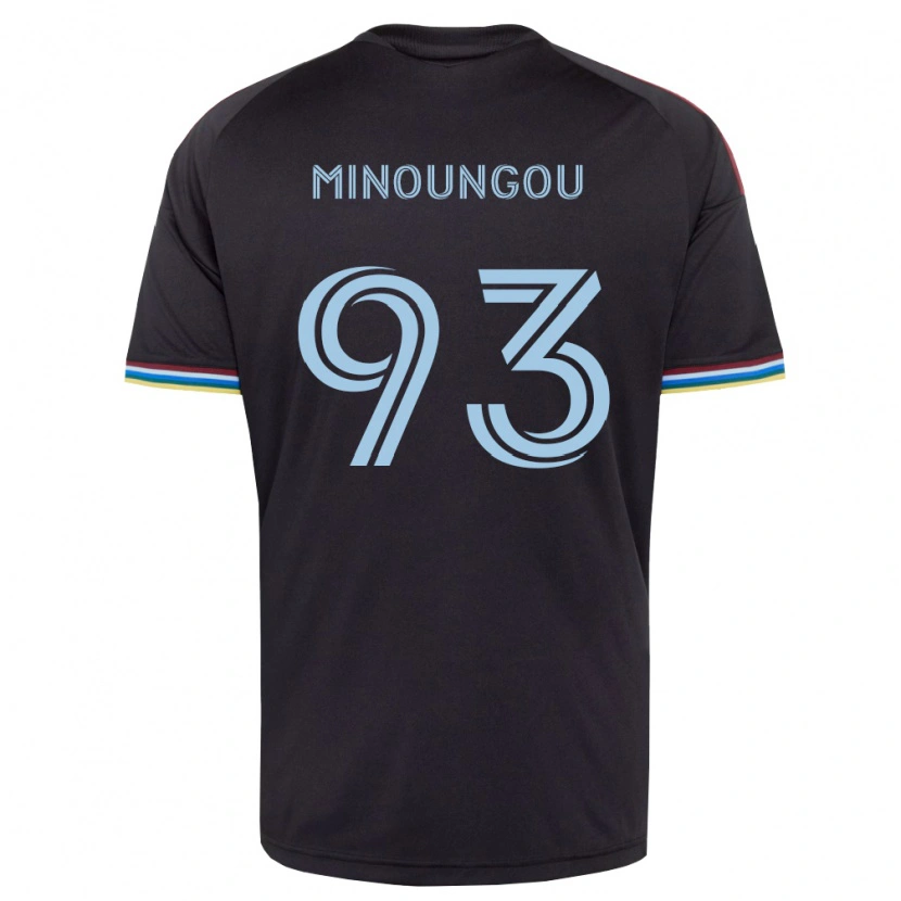Danxen Uomo Maglia Georgi Minoungou #93 Nero Azzurro Kit Gara Home 2026/27 Maglietta