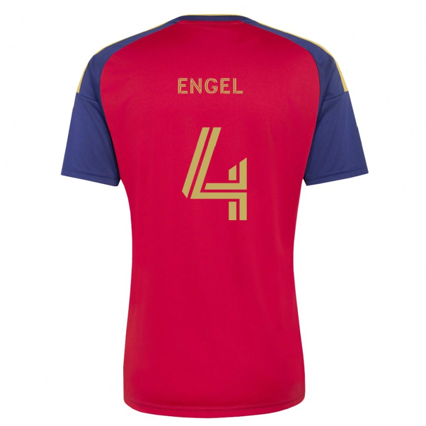 Danxen Uomo Maglia Lukas Engel #4 Blu Reale Marrone Rosso Kit Gara Home 2026/27 Maglietta