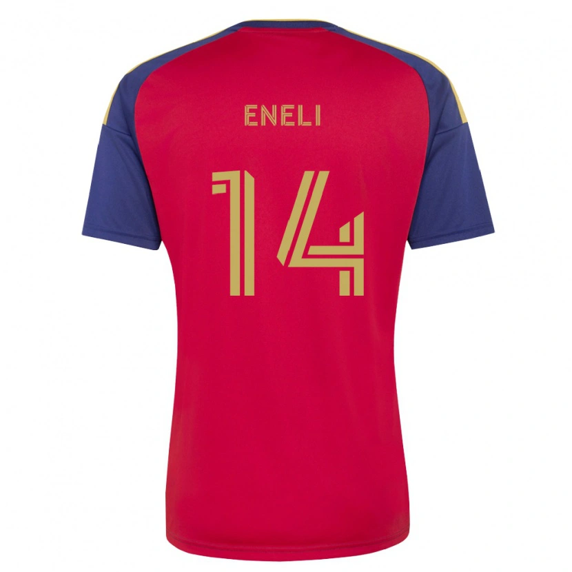 Danxen Uomo Maglia Emeka Eneli #14 Blu Reale Marrone Rosso Kit Gara Home 2026/27 Maglietta