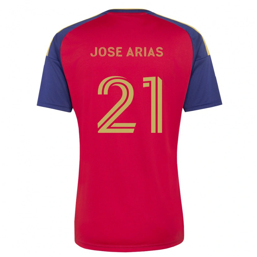 Danxen Uomo Maglia Juan Jose Arias #21 Blu Reale Marrone Rosso Kit Gara Home 2026/27 Maglietta