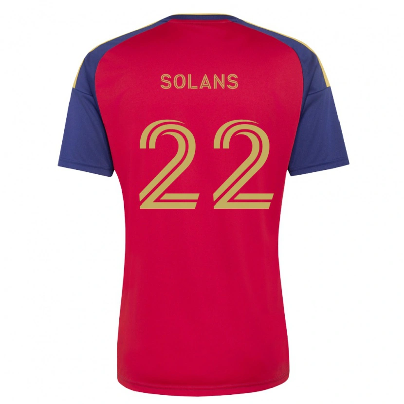 Danxen Uomo Maglia Sergi Solans #22 Blu Reale Marrone Rosso Kit Gara Home 2026/27 Maglietta