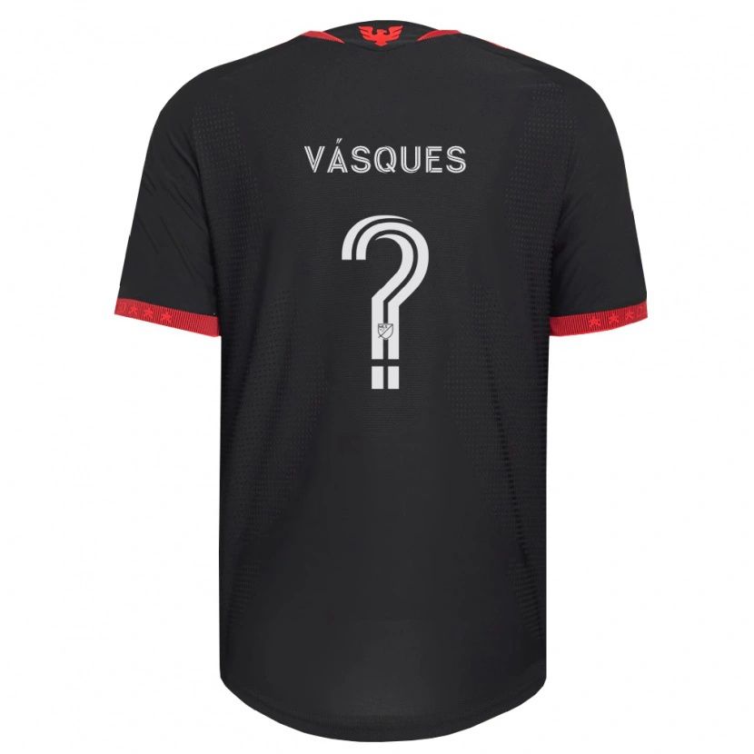 Danxen Uomo Maglia Gabriel Vásques #0 Nero Bianco Rosso Kit Gara Home 2026/27 Maglietta