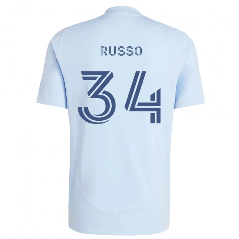 Danxen Uomo Maglia Daniel Russo #34 Azzurro Chiaro Grigio Chiaro Kit Gara Home 2026/27 Maglietta