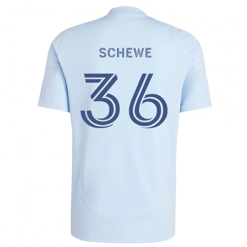 Danxen Uomo Maglia Ryan Schewe #36 Azzurro Chiaro Grigio Chiaro Kit Gara Home 2026/27 Maglietta