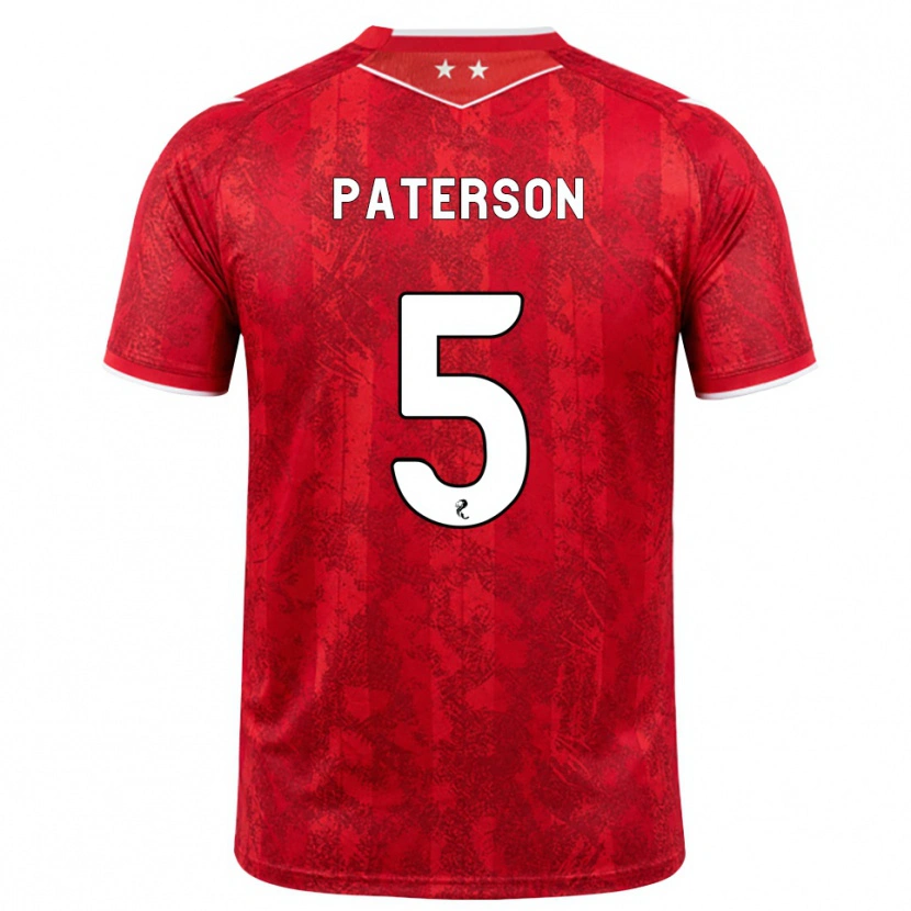 Danxen Uomo Maglia Donna Paterson #5 Bianco Rosso Kit Gara Home 2026/27 Maglietta