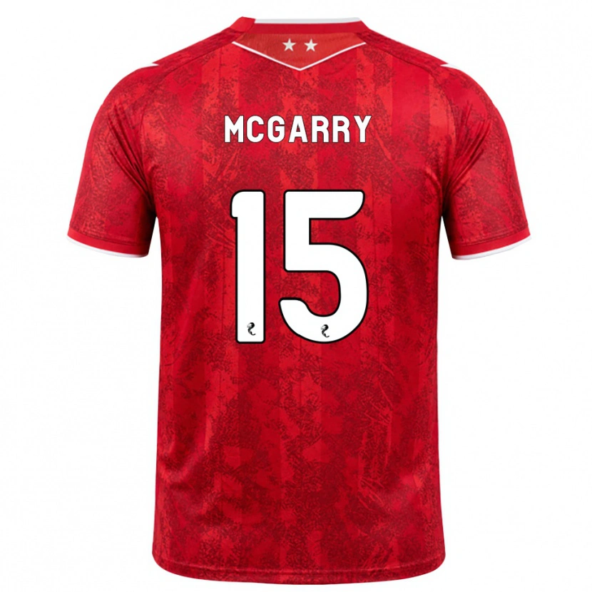 Danxen Uomo Maglia James Mcgarry #15 Bianco Rosso Kit Gara Home 2026/27 Maglietta