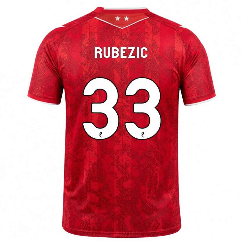 Danxen Uomo Maglia Slobodan Rubezic #33 Bianco Rosso Kit Gara Home 2026/27 Maglietta