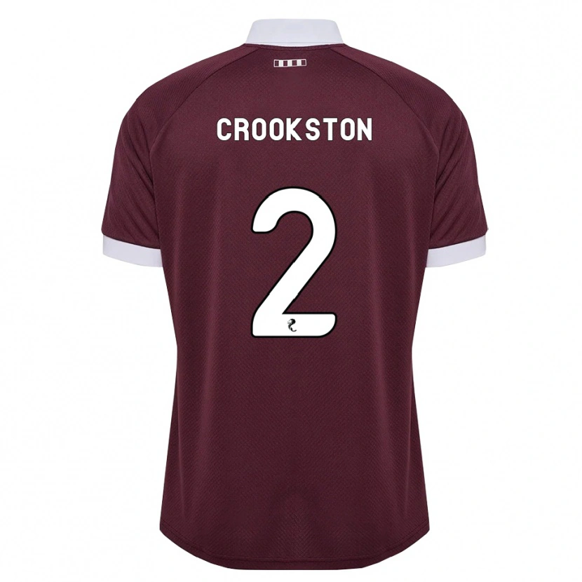 Danxen Uomo Maglia Gregor Crookston #2 Bianco Borgogna Kit Gara Home 2026/27 Maglietta