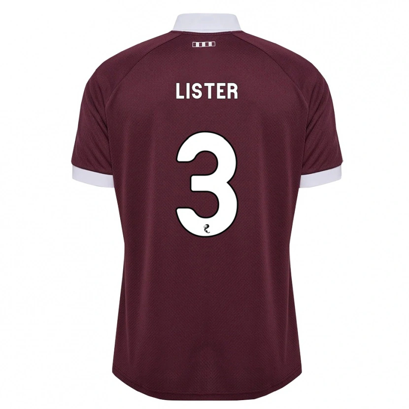 Danxen Uomo Maglia Henry Lister #3 Bianco Borgogna Kit Gara Home 2026/27 Maglietta