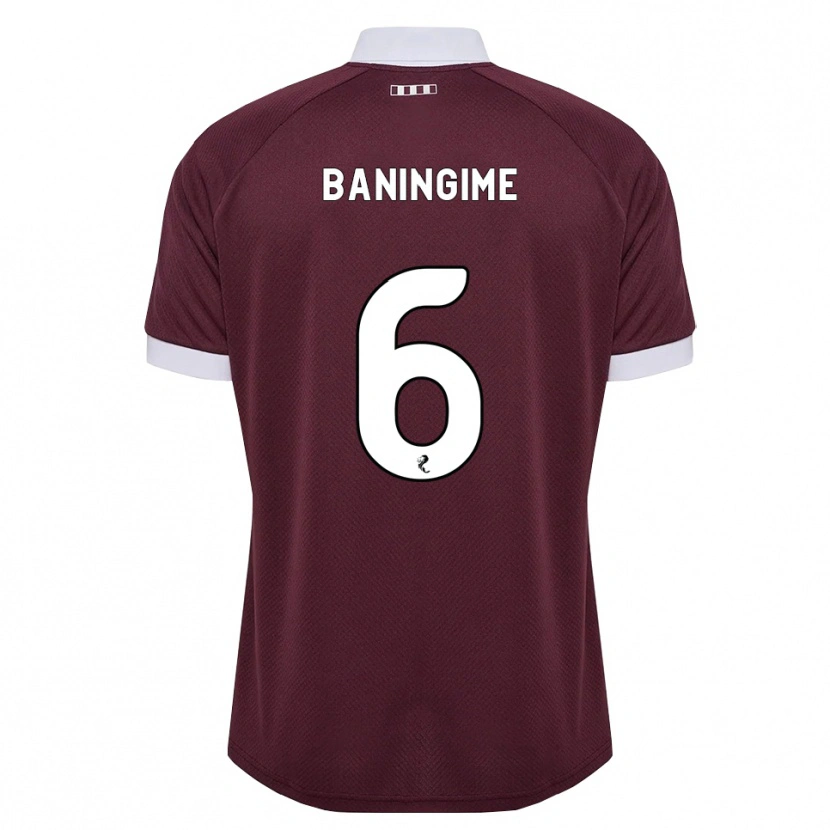 Danxen Uomo Maglia Beni Baningime #6 Bianco Borgogna Kit Gara Home 2026/27 Maglietta