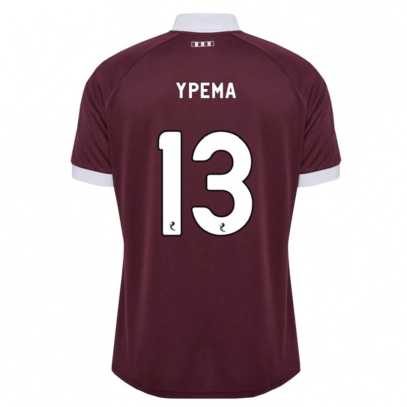 Danxen Uomo Maglia Danique Ypema #13 Bianco Borgogna Kit Gara Home 2026/27 Maglietta