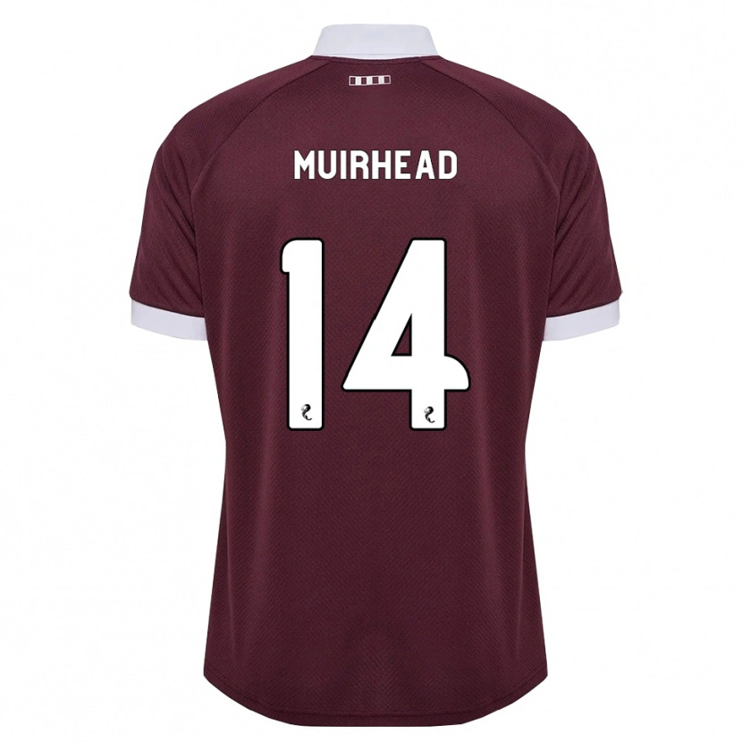 Danxen Uomo Maglia Owen Muirhead #14 Bianco Borgogna Kit Gara Home 2026/27 Maglietta